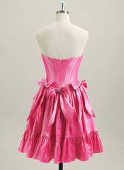 Ball-Gown/Princess Sleeveless Short Taffeta Homecoming Dress With Bow