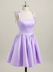 Ball-Gown/Princess Sleeveless Short Satin Homecoming Dress With Bow