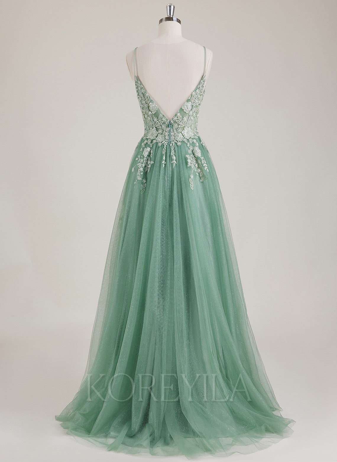 Sleeveless V-Neck Sequins Tulle Ball-Gown/Princess Maxi Dress