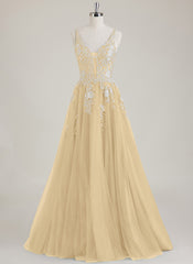 Sleeveless V-Neck Sequins Tulle Ball-Gown/Princess Maxi Dress
