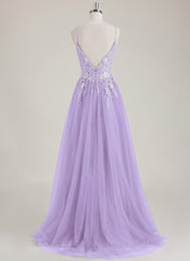 Sleeveless V-Neck Sequins Tulle Ball-Gown/Princess Maxi Dress