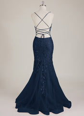 Sleeveless V-Neck Sequins Tulle Trumpet/Mermaid Maxi Dress