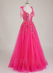 Sleeveless V-Neck Sequins Tulle Ball-Gown/Princess Maxi Dress