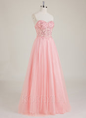 Strapless Sweetheart Rhinestone Sequins Tulle Ball-Gown/Princess Maxi Dress