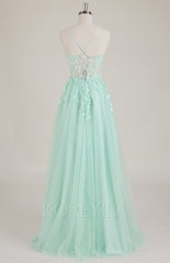Sleeveless Sweetheart 3D Floral Tulle Trumpet/Mermaid Maxi Dress