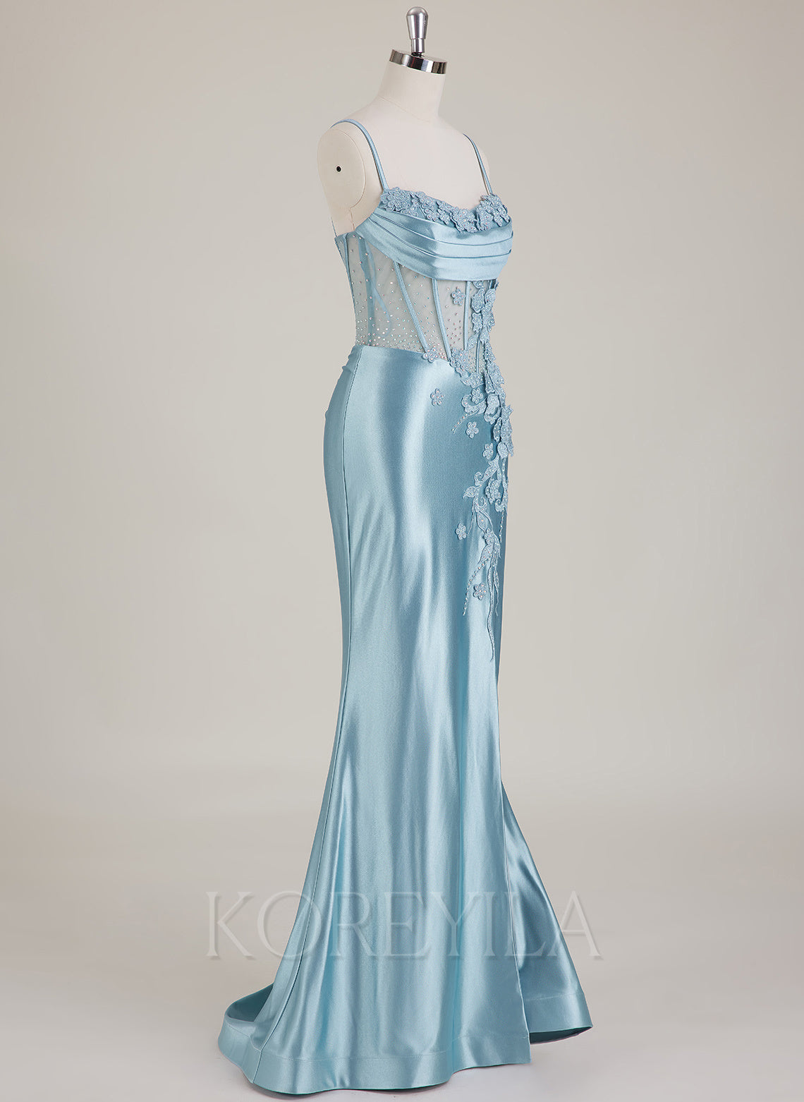 Sleeveless Sweetheart Rhinestone Jersey Trumpet/Mermaid Maxi Dress With Leg Slit