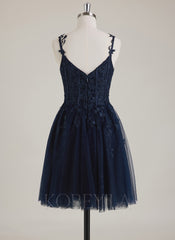 Sleeveless V-Neck Tulle Ball-Gown/Princess Mini Dress