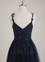 Sleeveless V-Neck Tulle Ball-Gown/Princess Mini Dress