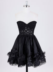 Ball-Gown/Princess Sleeveless Short Organza Homecoming Dress With Rhinestone