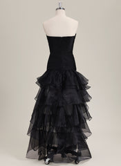 Ball-Gown/Princess Sleeveless Floor-Length Organza Prom Dress