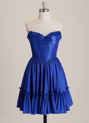 Ball-Gown/Princess Sweetheart Short Mini Dress With Beading Sequins