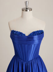 Ball-Gown/Princess Sweetheart Short Mini Dress With Beading Sequins