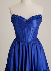 Ball-Gown/Princess Sweetheart Short Mini Dress With Beading Sequins