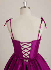 Ball-Gown/Princess Short Satin Mini Dress With Pleated