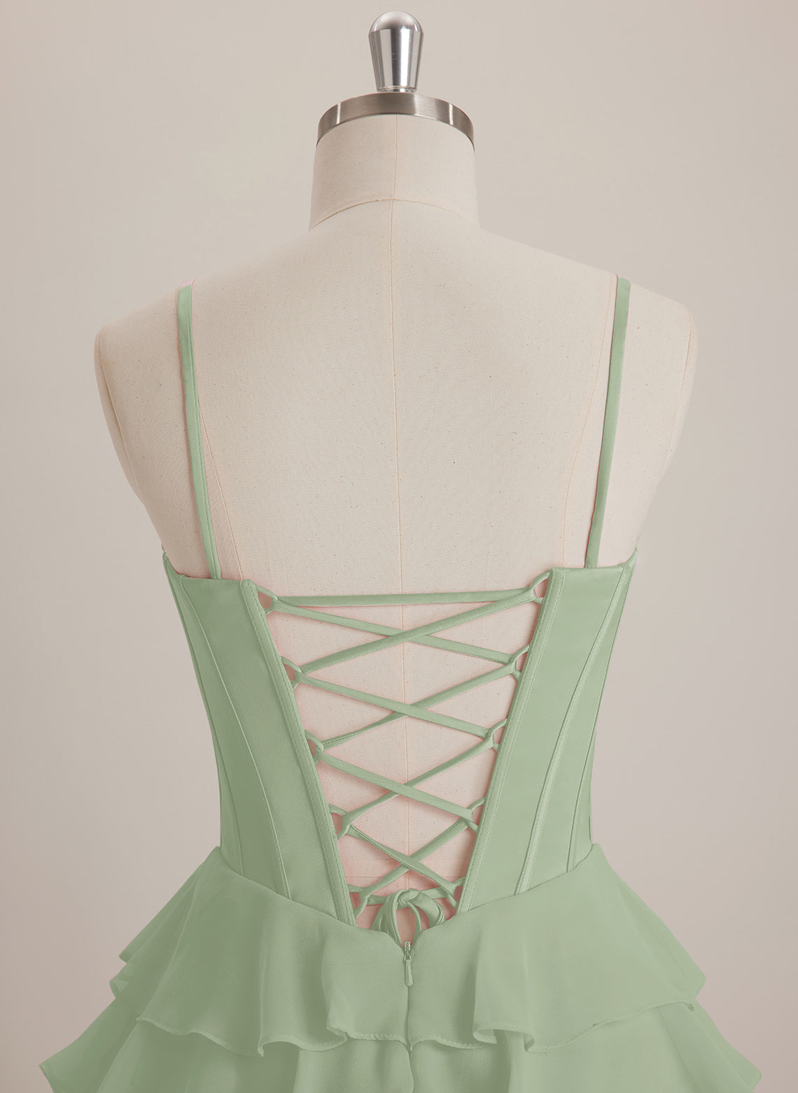 V-Neck Short Chiffon Mini Dress