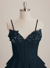 V-Neck Short Chiffon Mini Dress