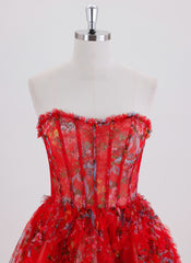 Ball-Gown/Princess Sleeveless Short Tulle Homecoming Dress With Ruffle