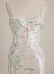 Sheath/Column Sweetheart Short Sequin Mini Dress With Sequins