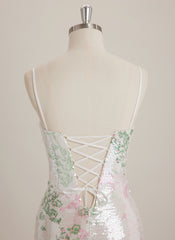 Sheath/Column Sweetheart Short Sequin Mini Dress With Sequins
