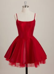 Ball-Gown/Princess Square Short Satin Mini Dress
