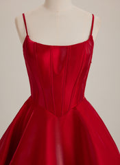 Ball-Gown/Princess Square Short Satin Mini Dress