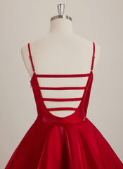 Ball-Gown/Princess Square Short Satin Mini Dress