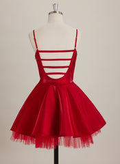 Ball-Gown/Princess Square Short Satin Mini Dress