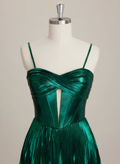 A-line Sweetheart Short Metallic Mini Dress