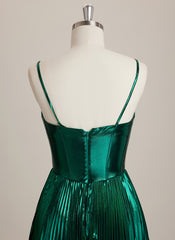 A-line Sweetheart Short Metallic Mini Dress