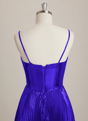 A-line Sweetheart Short Metallic Mini Dress