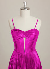 A-line Sweetheart Short Metallic Mini Dress