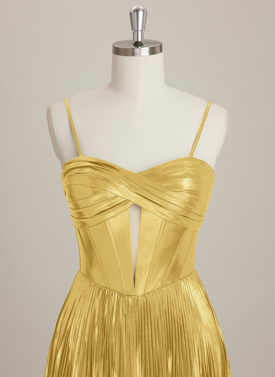 A-line Sweetheart Short Metallic Mini Dress
