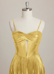 A-line Sweetheart Short Metallic Mini Dress