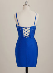 Sheath/Column Sweetheart Short Jersey Mini Dress With Rhinestone
