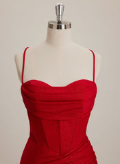 Sheath/Column Sweetheart Short Mini Dress With Pleated