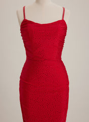 Sheath/Column Scoop Short Jersey Mini Dress With Rhinestone