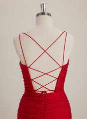 Sheath/Column Scoop Short Jersey Mini Dress With Rhinestone