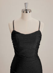 Sheath/Column Scoop Short Jersey Mini Dress With Rhinestone