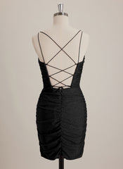 Sheath/Column Scoop Short Jersey Mini Dress With Rhinestone