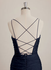 Sheath/Column Scoop Short Jersey Mini Dress With Rhinestone