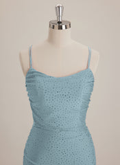 Sheath/Column Scoop Short Jersey Mini Dress With Rhinestone