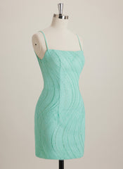 Sheath/Column Square Short Lace Mini Dress