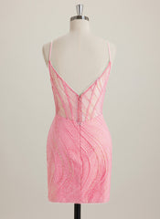 Sheath/Column Square Short Lace Mini Dress