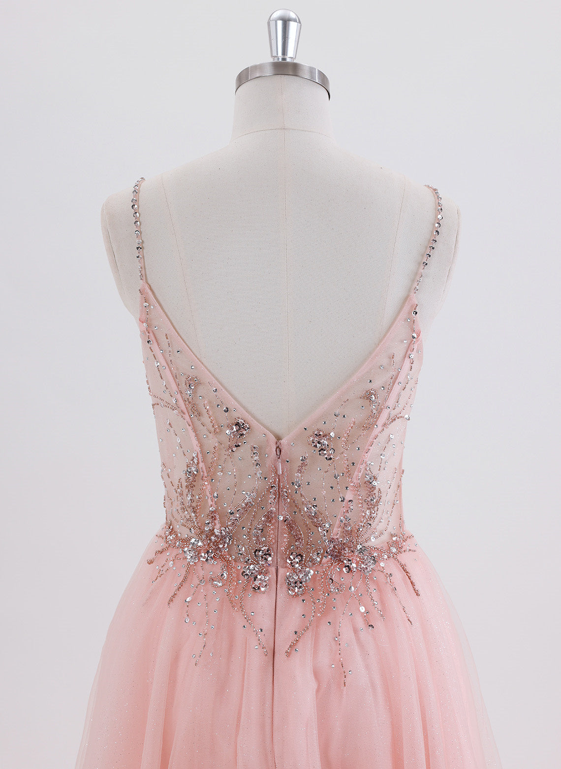 A-line Short Tulle Homecoming Dress With Sequins