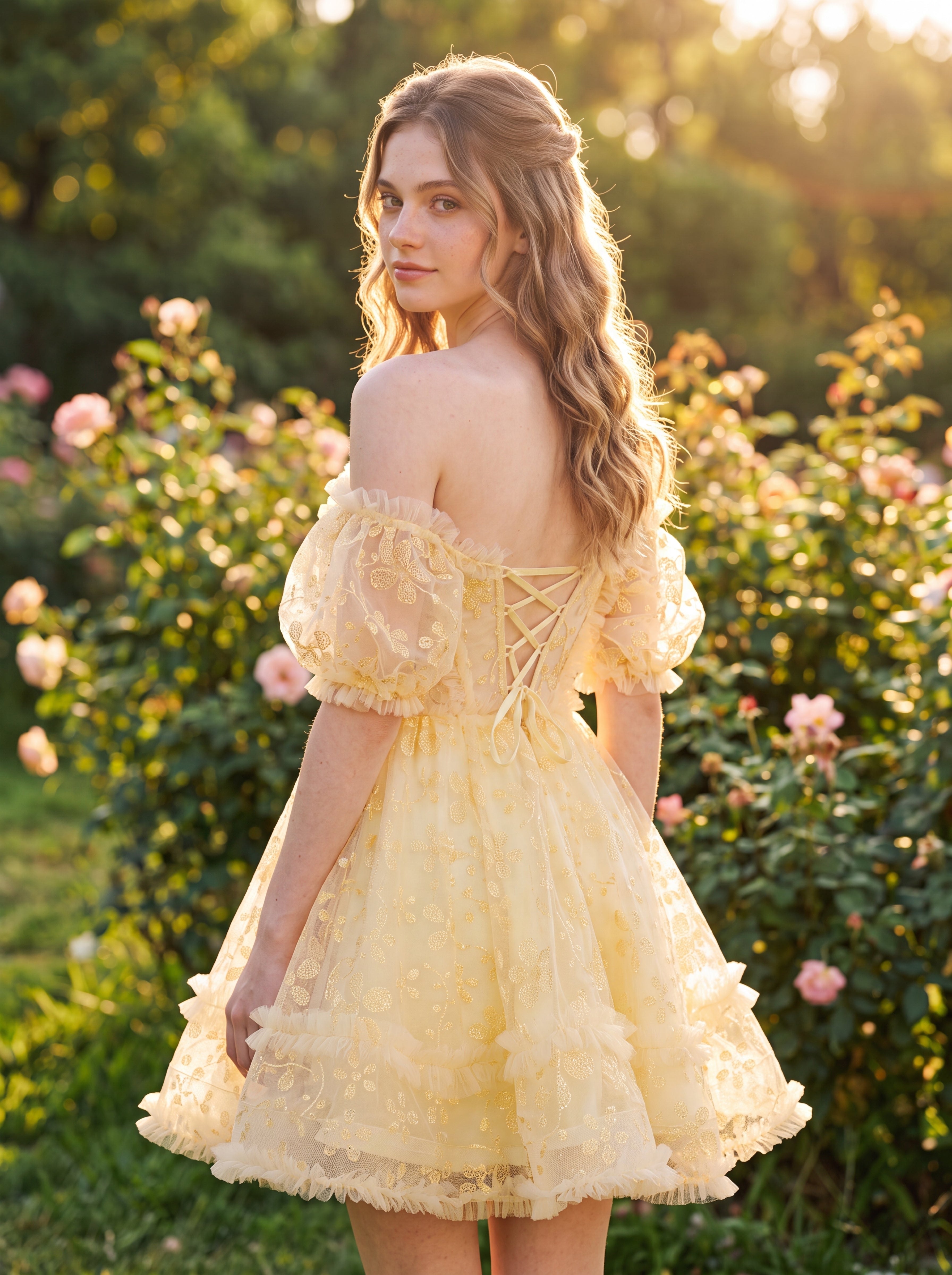 A-line Sweetheart Short Lace Mini Dress With Ruffle
