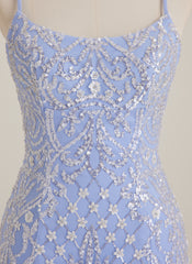 Sheath/Column Scoop Short Sequin Mini Dress