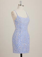 Sheath/Column Scoop Short Sequin Mini Dress