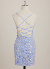 Sheath/Column Scoop Short Sequin Mini Dress