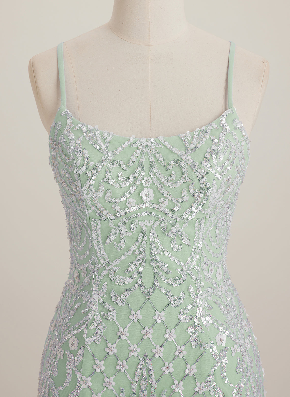 Sheath/Column Scoop Short Sequin Mini Dress
