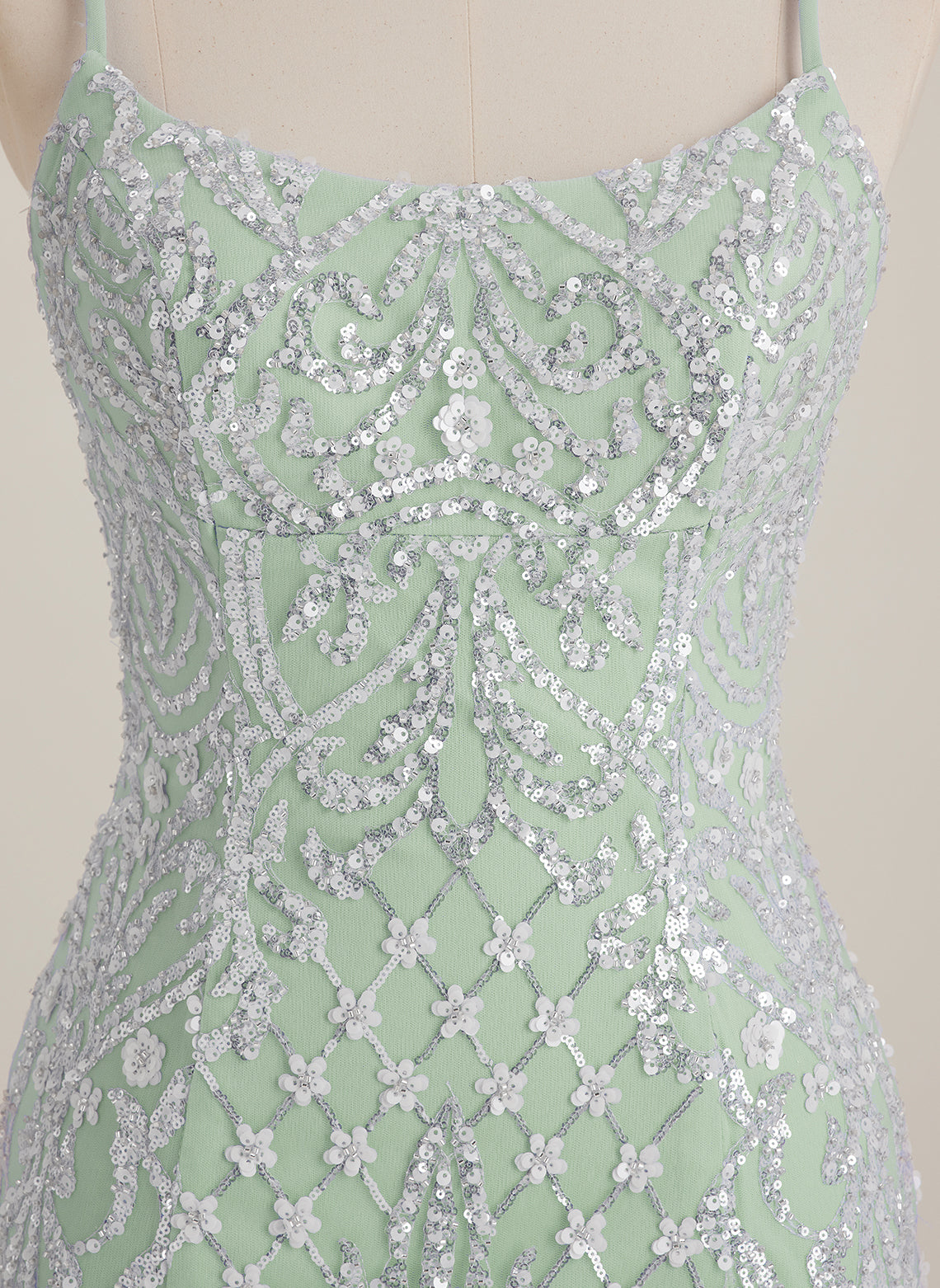 Sheath/Column Scoop Short Sequin Mini Dress